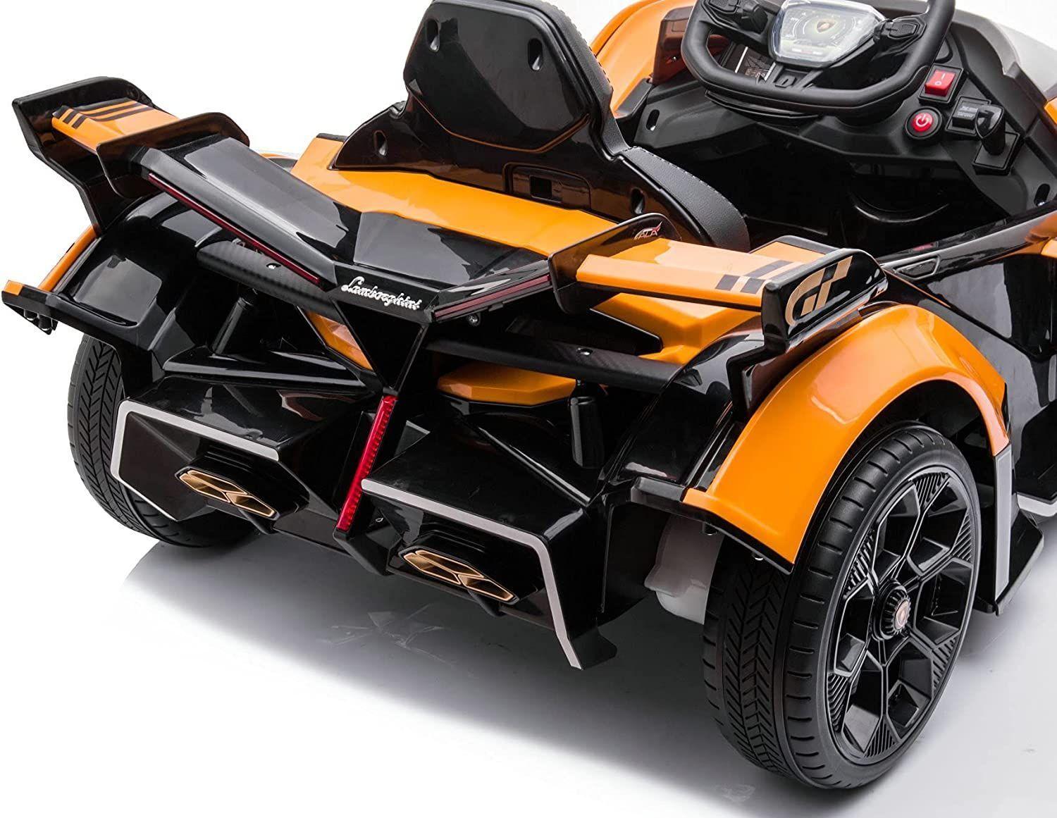 Auto Lamborghini V12 vision gran turismo ride on sports car for Kids., Orange, -5