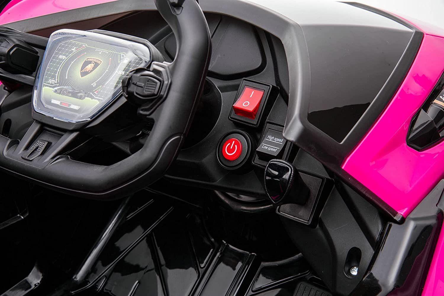 Auto lamborghini V12 vision gran Turismo Ride on Sports Car for Kids., pink-4