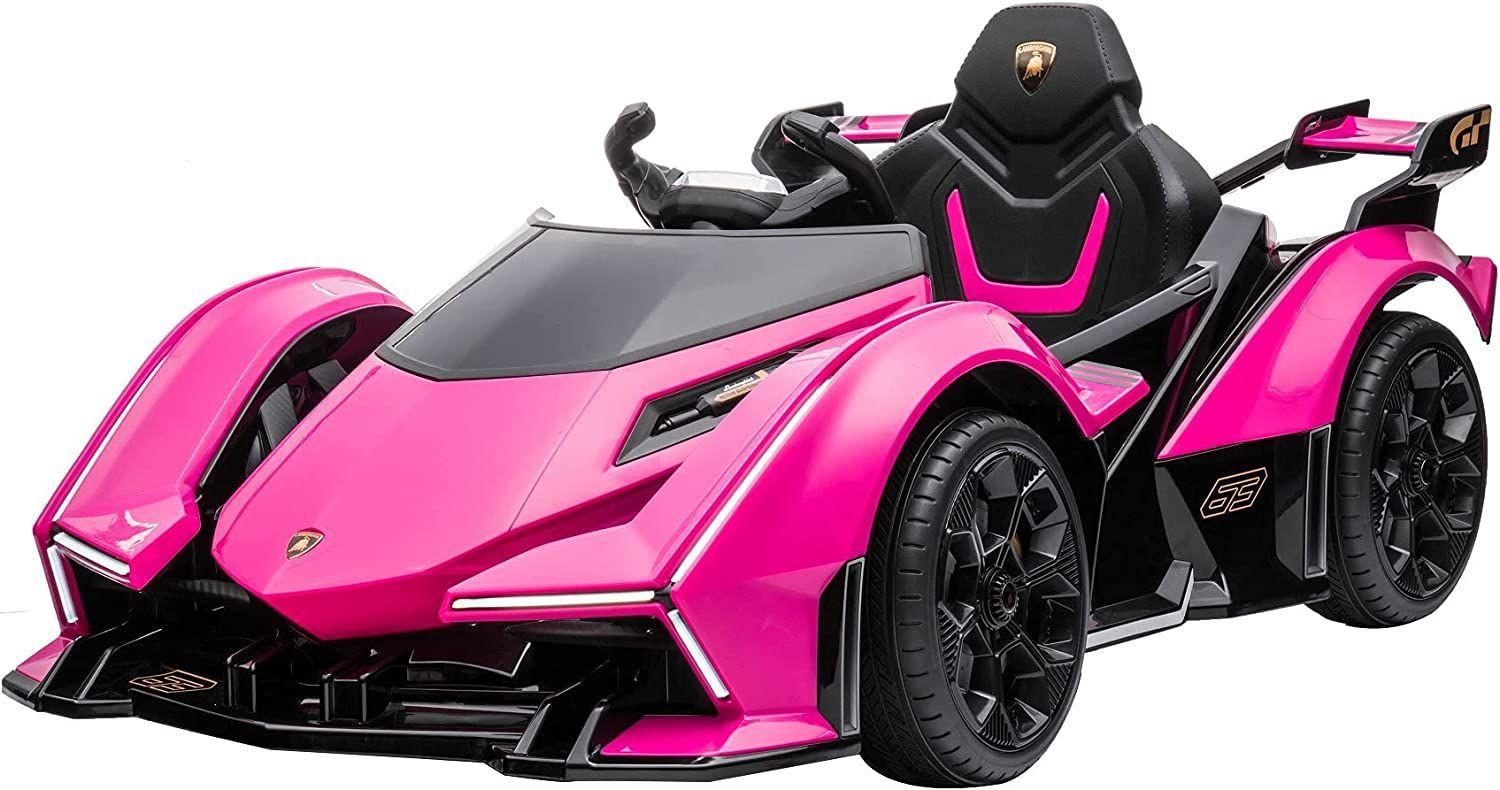 Auto lamborghini V12 vision gran Turismo Ride on Sports Car for Kids., pink-2