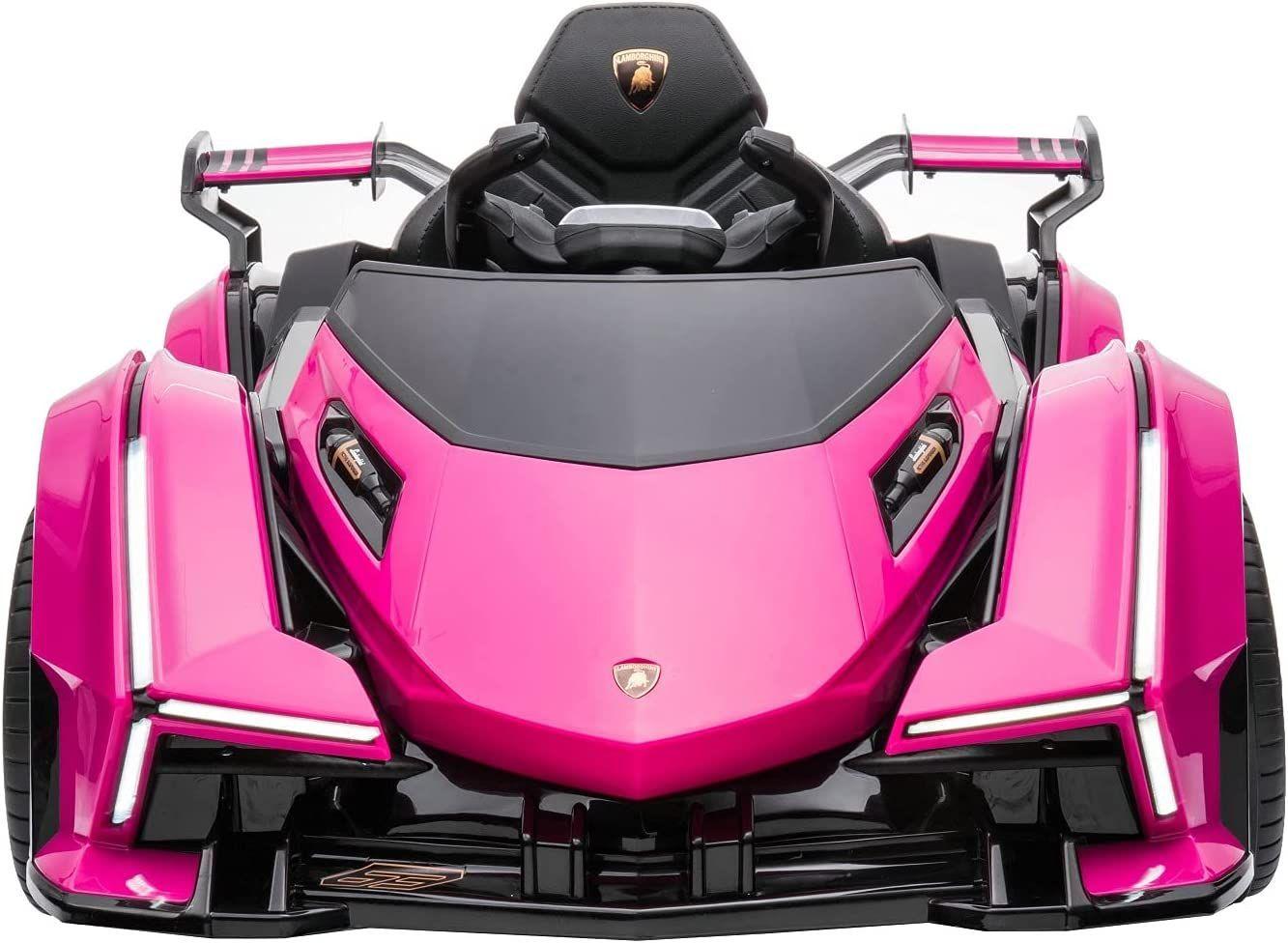 Auto lamborghini V12 vision gran Turismo Ride on Sports Car for Kids., pink-1