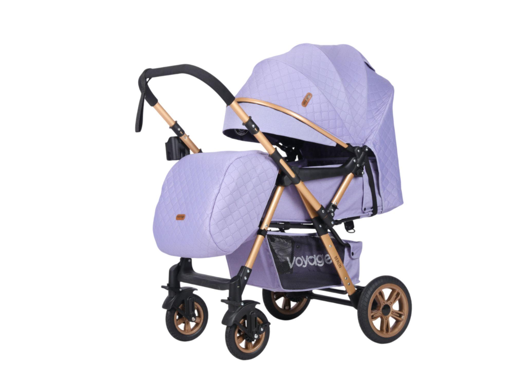 Coche Cuna Cambio de Manillar Berlin Purple-2