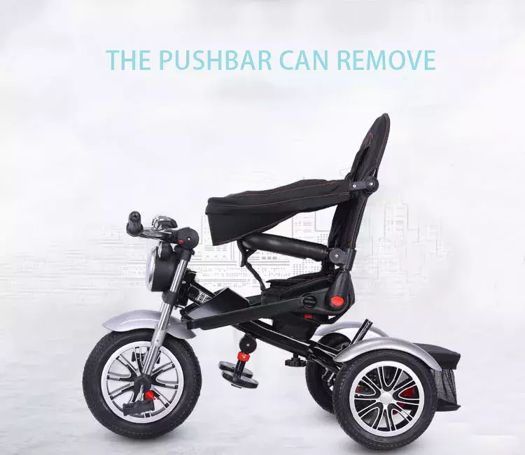 Triciclo multifuncional 360° voyage chopper blue -4