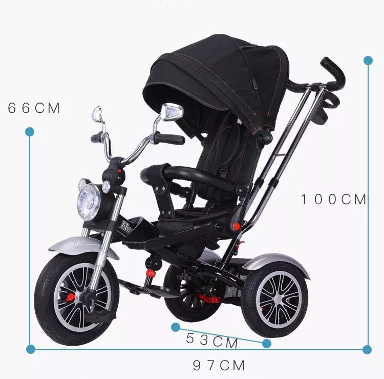 Triciclo multifuncional 360° voyage chopper blue -6