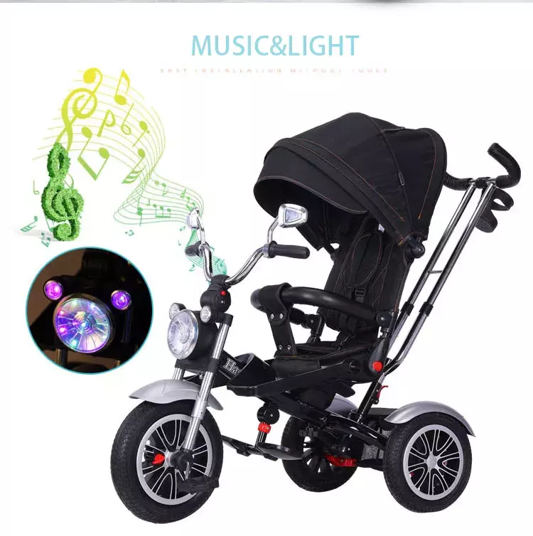 Triciclo multifuncional 360° voyage chopper blue -5