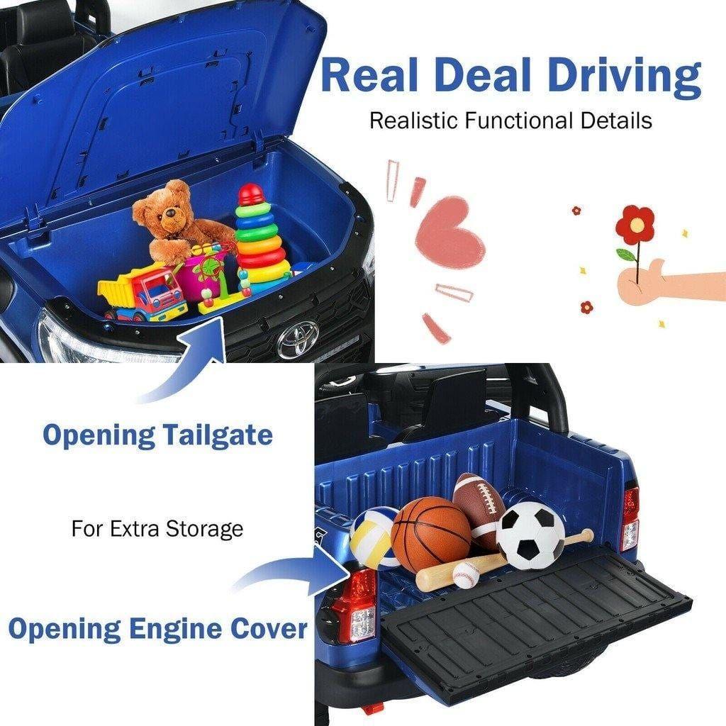 Auto Toyota Hilux Rugged X 12V Blue Pintura Real-7
