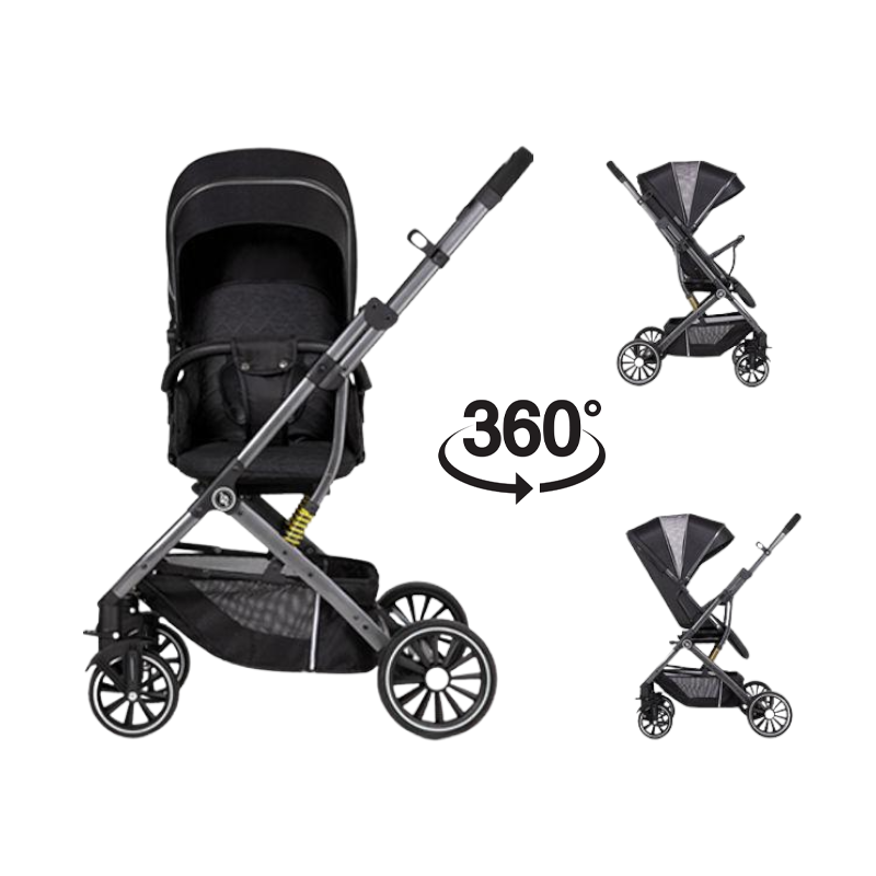 COCHECITO ULTRACOMPACTO CON ASIENTO GIRATORIO DE 360° GREEN-2