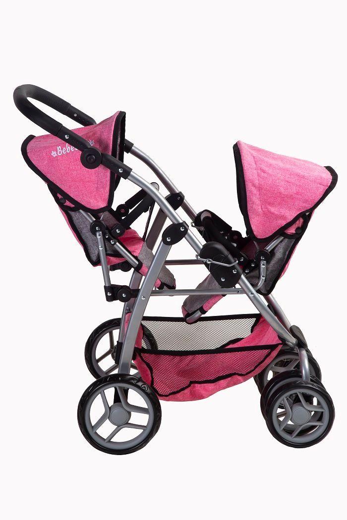 coche de muñeca bebestar duo  pink-2