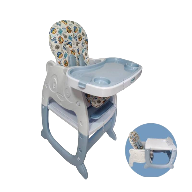 Silla de comer 3 en 1 voyage panda blue -0