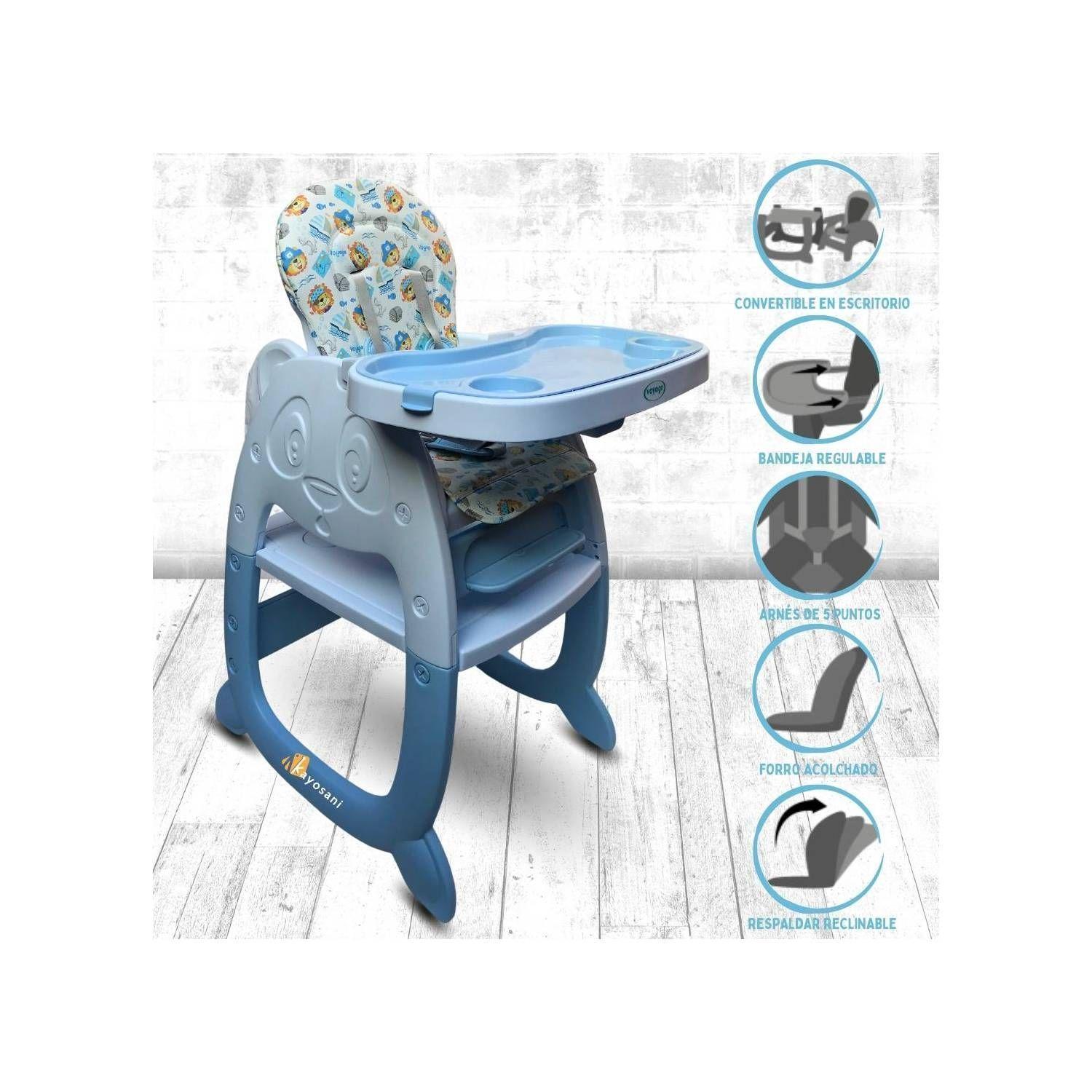 Silla de comer 3 en 1 voyage panda blue -1