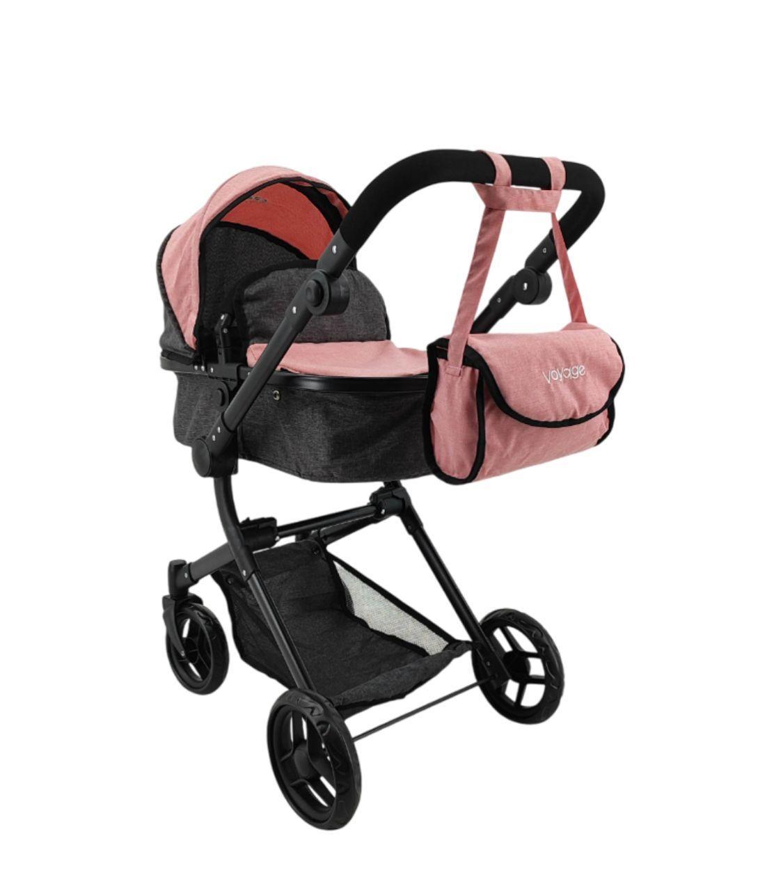 Coche Muñeca Formato Real Elegant Grey Pink-3