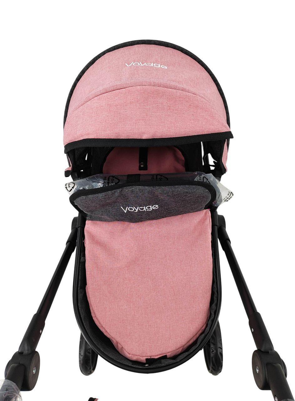 Coche Muñeca Formato Real Elegant Grey Pink-4