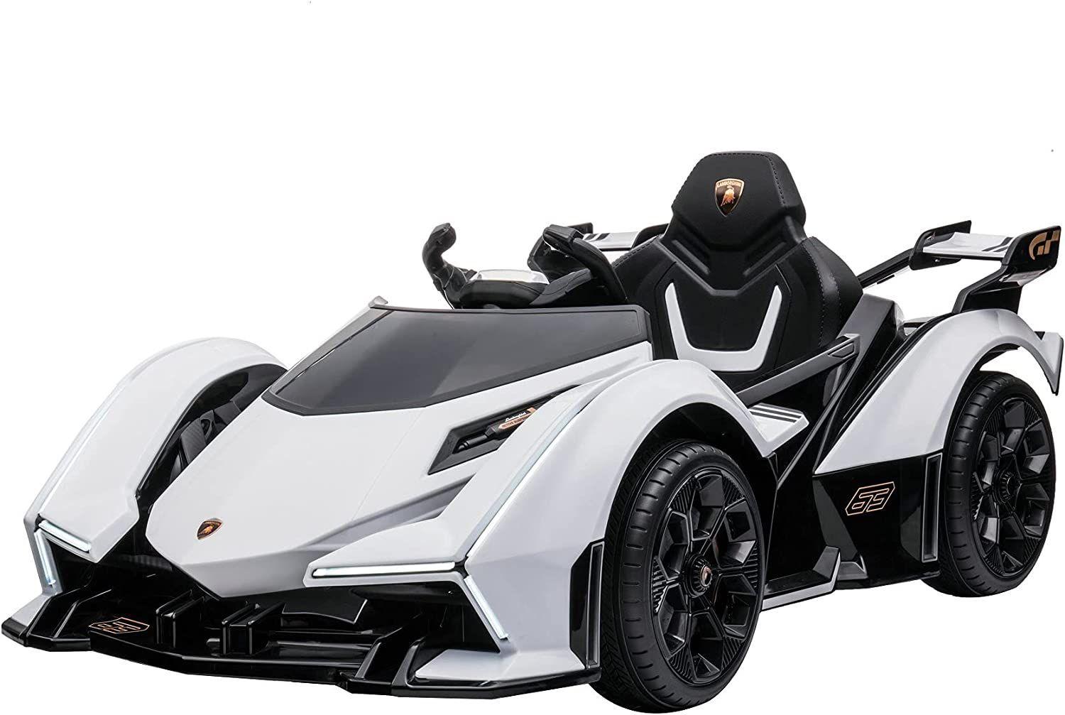 Auto  lamborghini V12 vision gran turismo Ride on Sports Car for Kids., blanco-1
