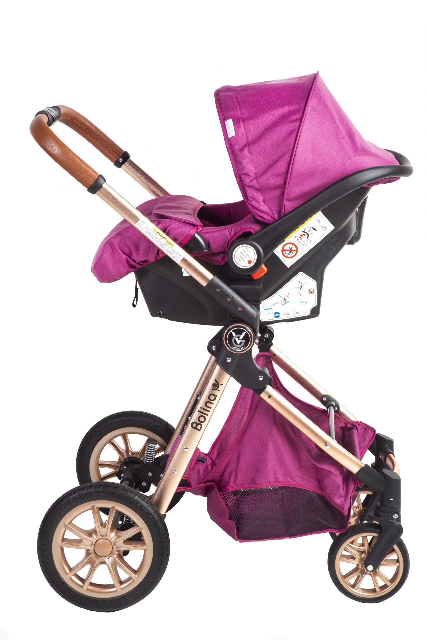 Coche Travel System Bolina Fucsia-2