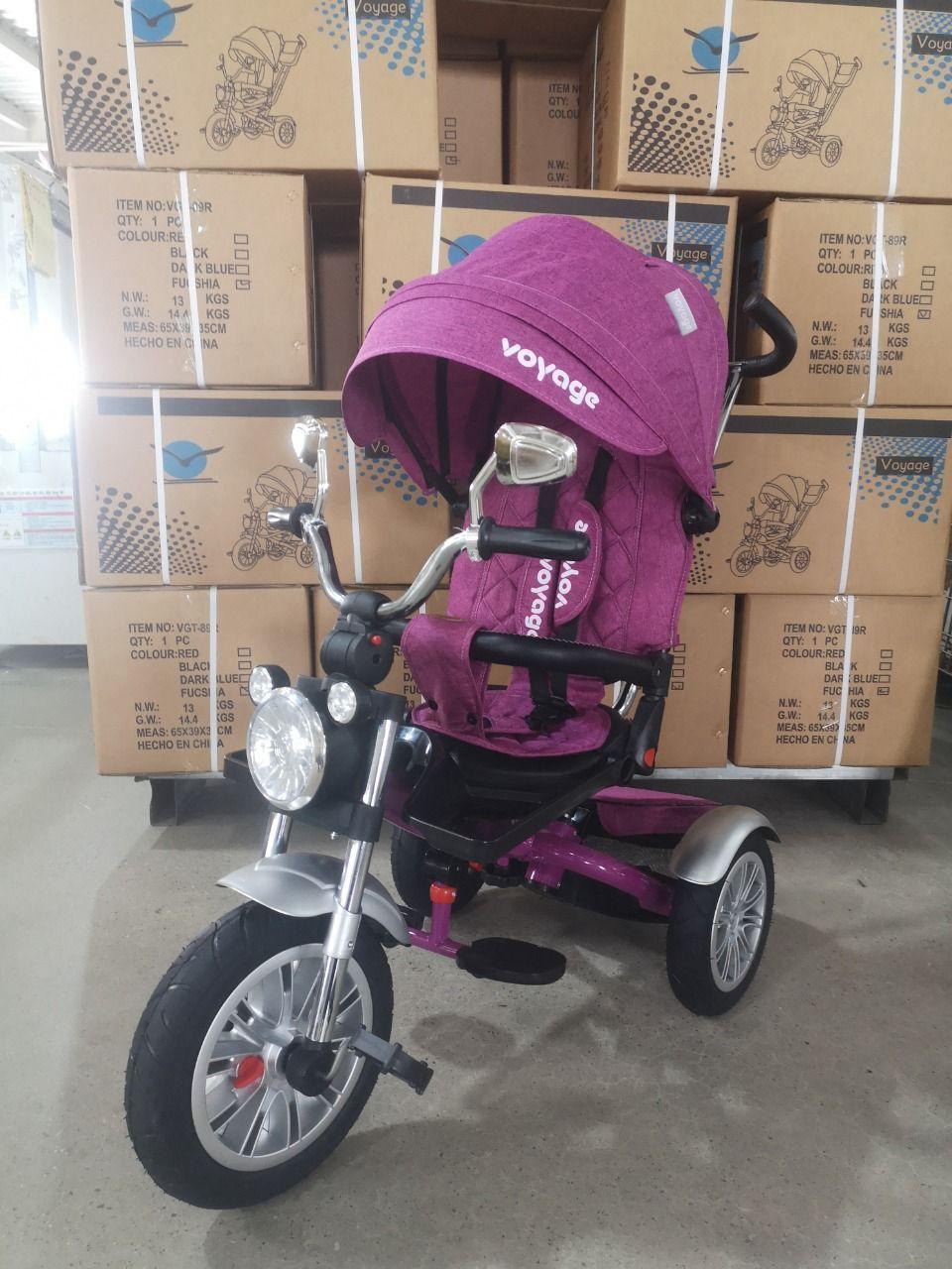 Triciclo multifuncional 360° voyage chopper purple -1