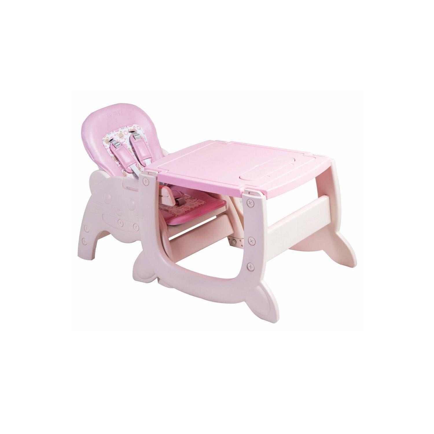 Silla De Comer Gato 3 en 1 Rosado-1