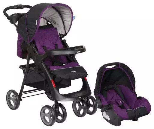 Coche Travel System Pompeya E30 Elegance Morado Infanti-0