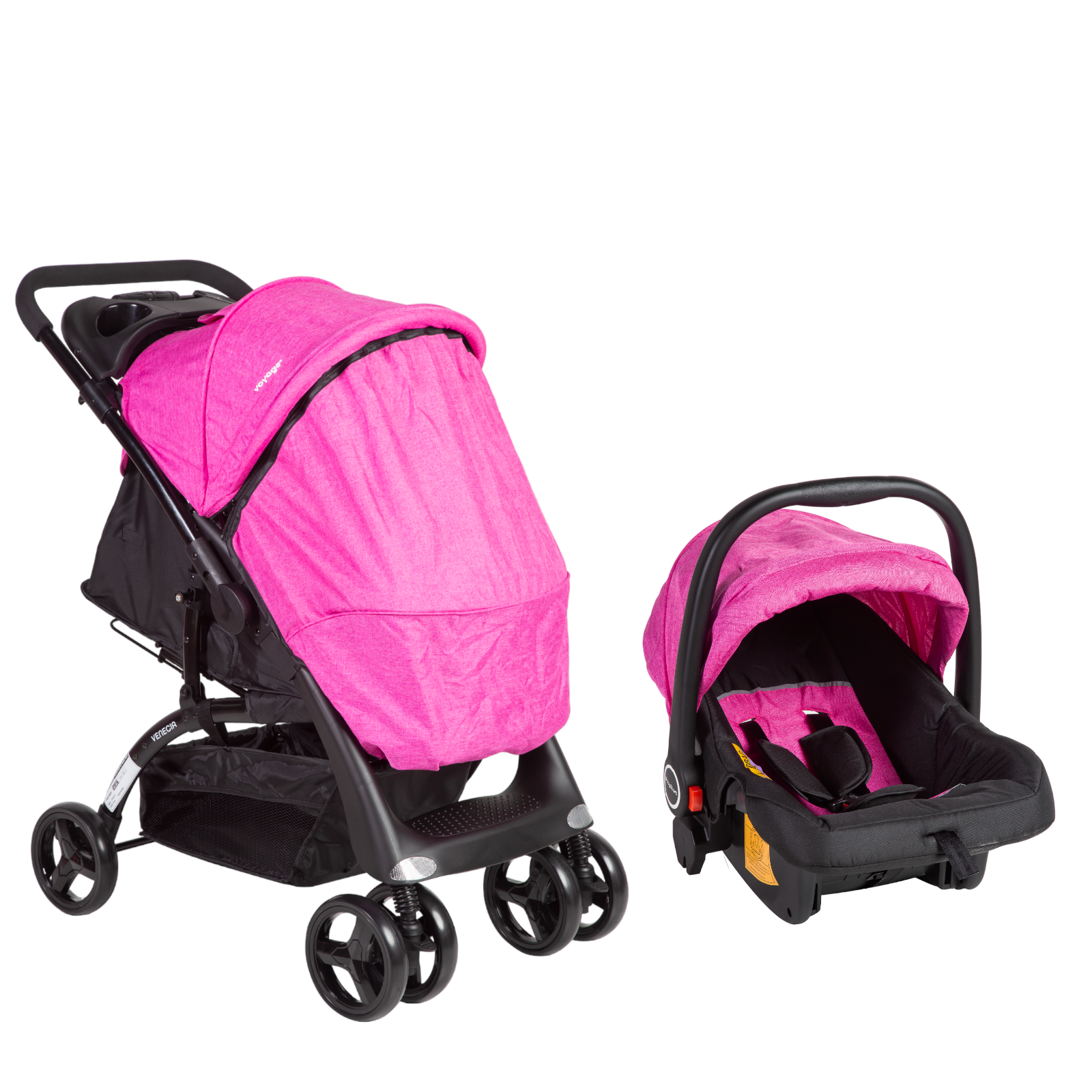 Coche travel system voyage venecia pink-2