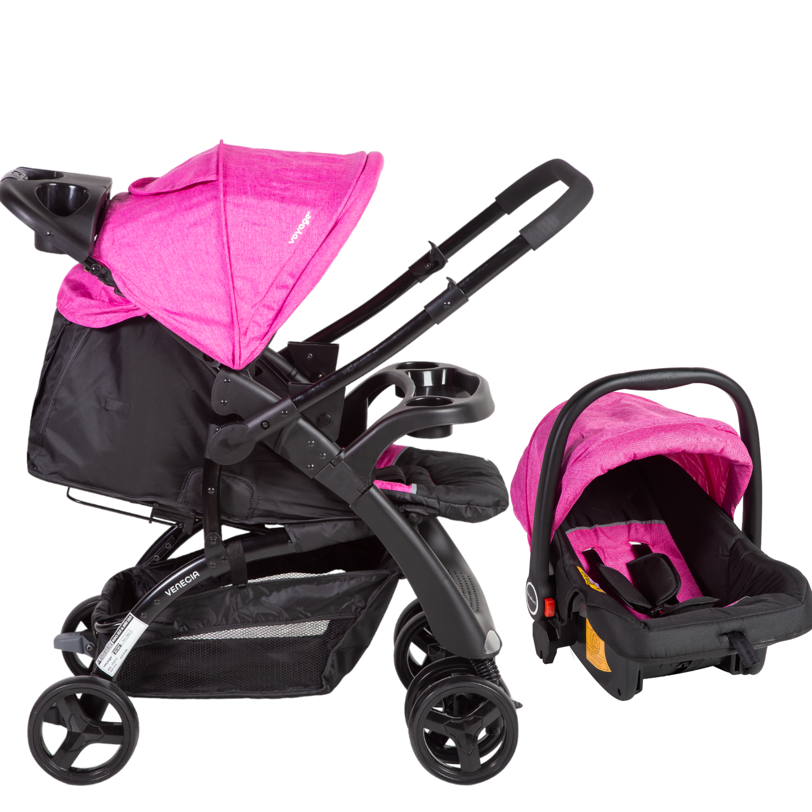 Coche travel system voyage venecia pink-6