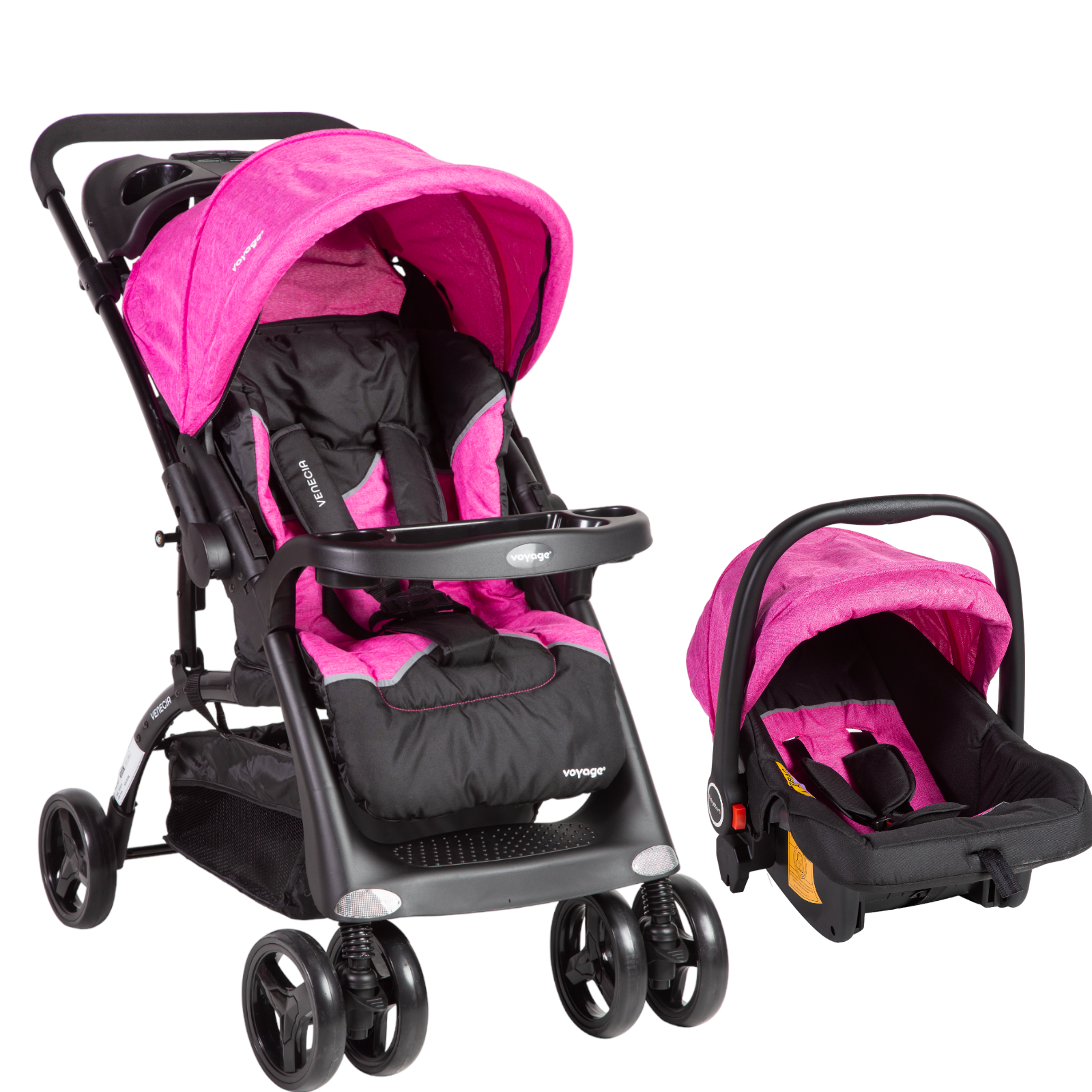 Coche travel system voyage venecia pink-0