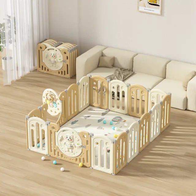 Corral Bear Kaki + Alfombra Antigolpes 154X195cm-4