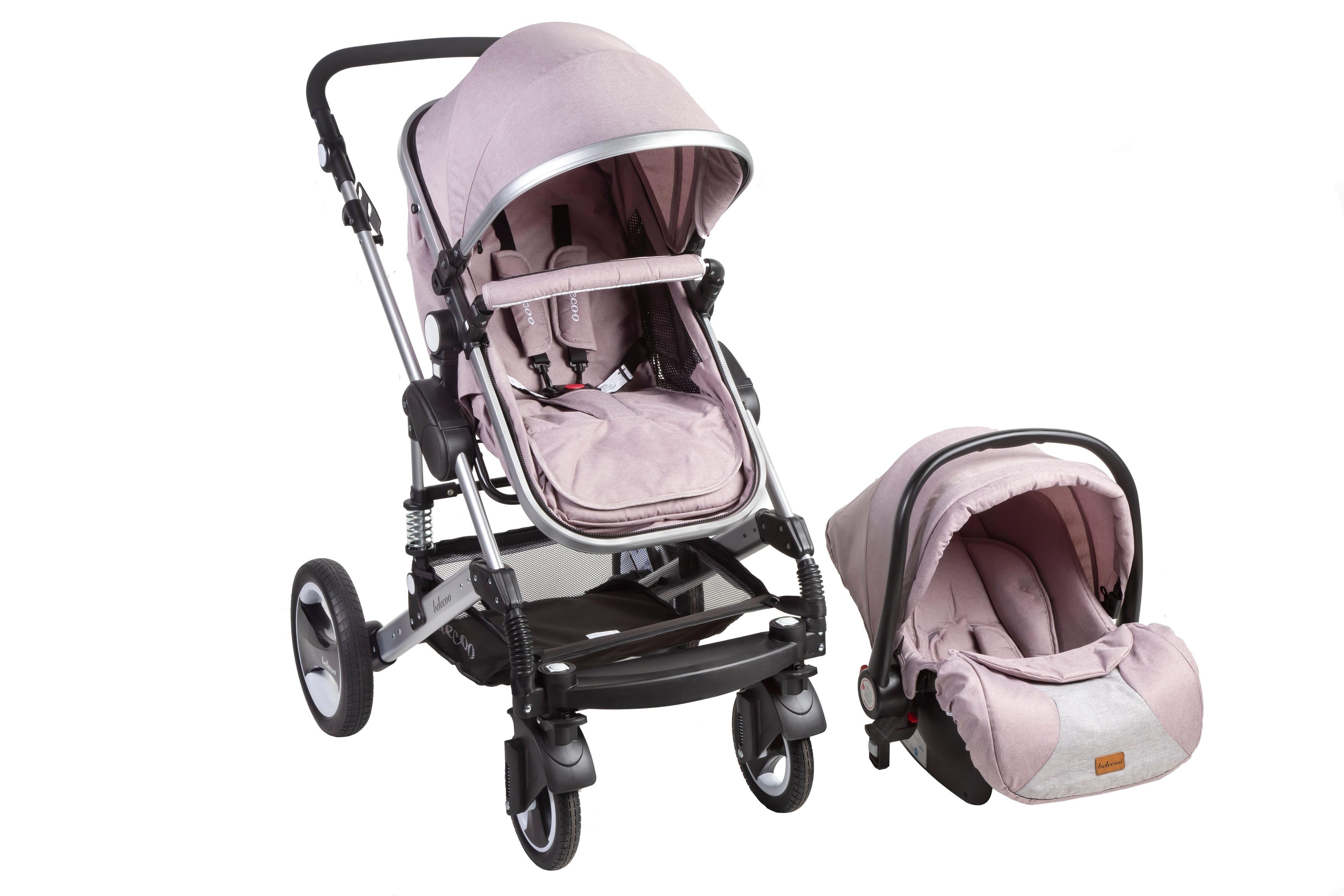 Coche con silla de auto belecoo 535-Q03C beige -1