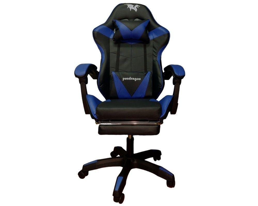 SILLA GAMER 730-5 AZUL ERGONOMICA RECLINABLE REPOSAPIES-0
