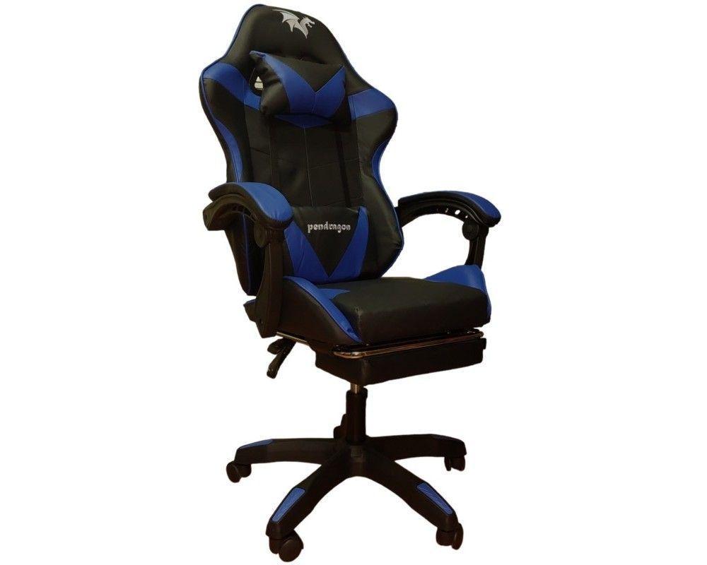 SILLA GAMER 730-5 AZUL ERGONOMICA RECLINABLE REPOSAPIES-4