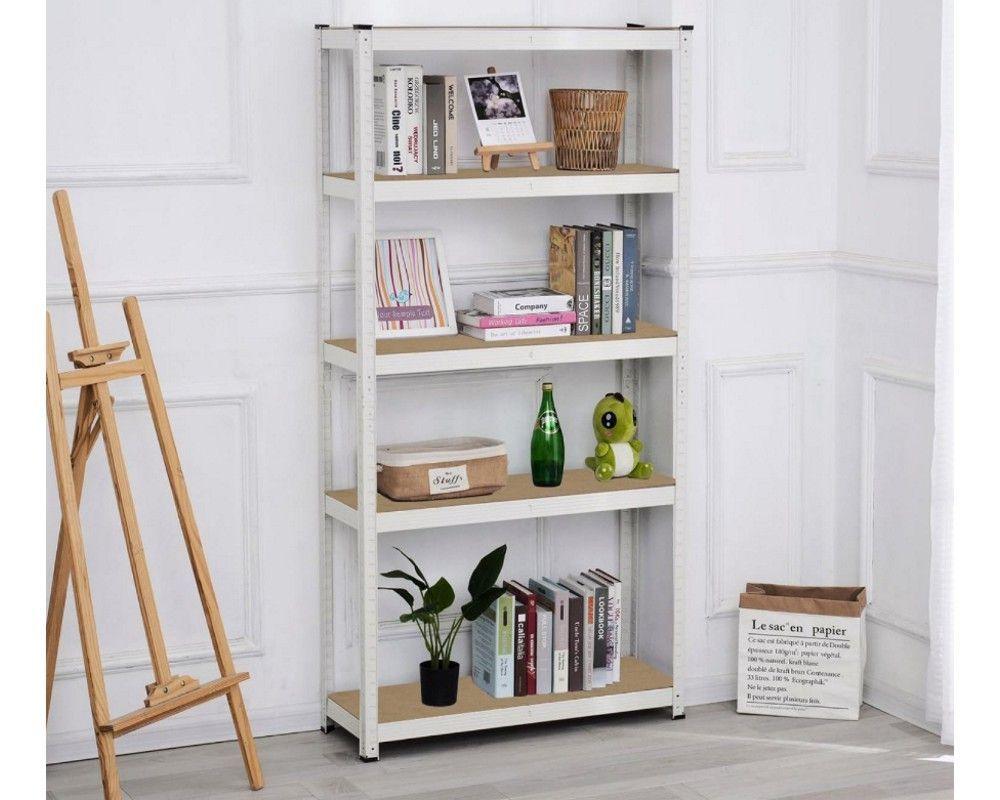 ESTANTE METALICO BLANCO 180X120X45CM 5 REPISAS 875Kg-2