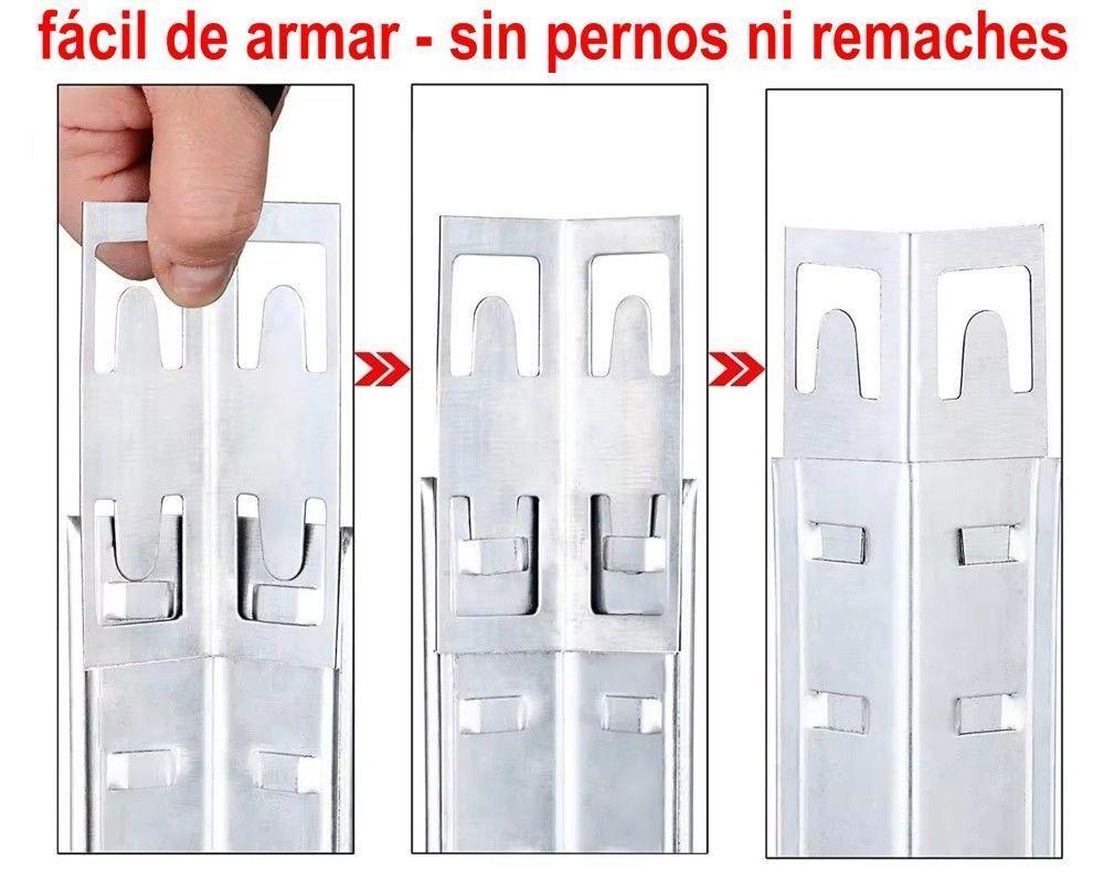 Estante Metalico Azul 150X70X30cm 500Kg 5 repisas 100Kg por repisa-3