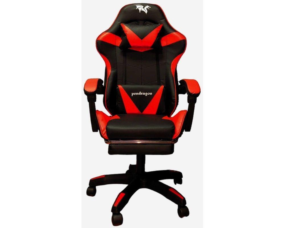 SILLA GAMER 730-5 ROJA ERGONOMICA RECLINABLE REPOSAPIES-2