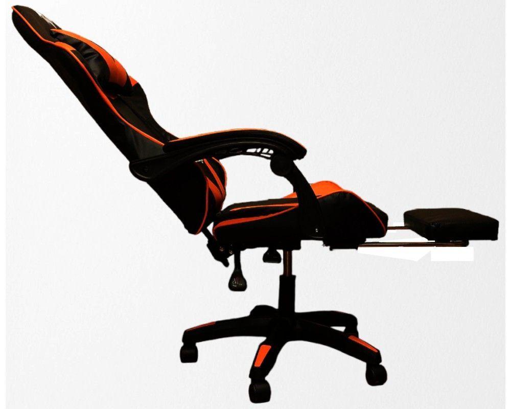 SILLA GAMER 730-5 NARANJA ERGONOMICA RECLINABLE REPOSAPIES-5