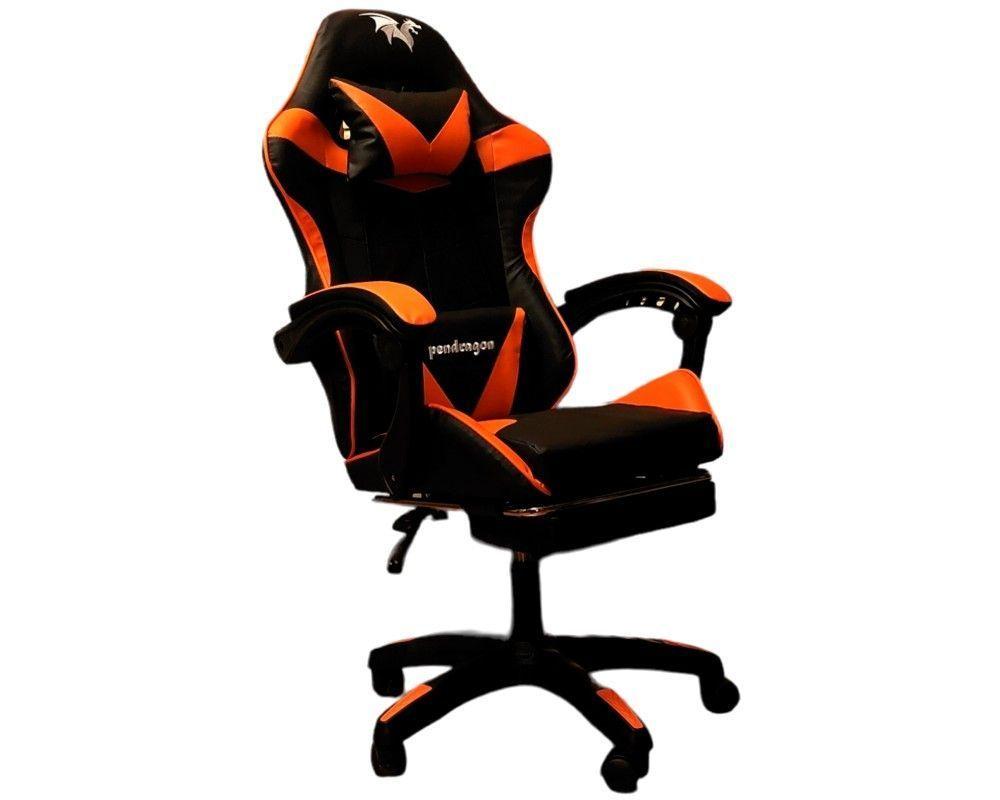 SILLA GAMER 730-5 NARANJA ERGONOMICA RECLINABLE REPOSAPIES-0