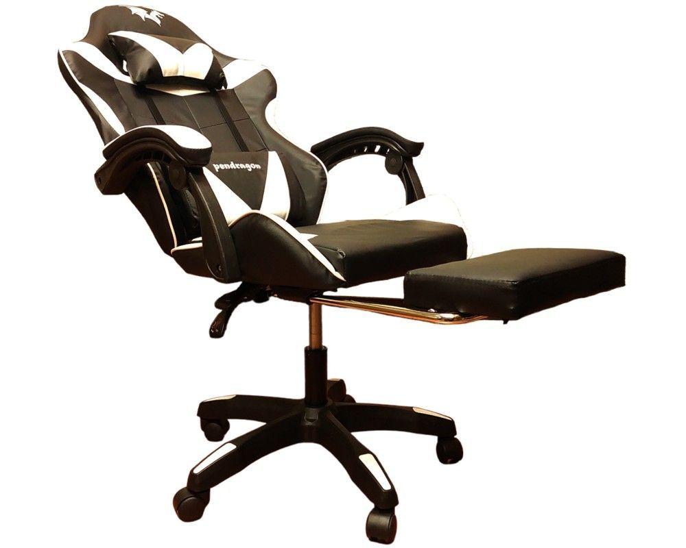 SILLA GAMER 730-5 BLANCA ERGONOM RECLINAB REPOSAPIES-4