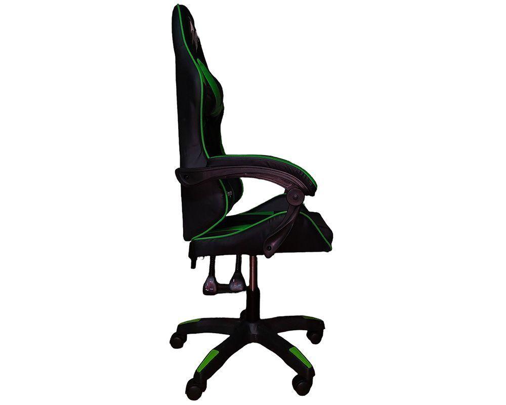 SILLA GAMER PENDRAGON 0214 VERDE RECLINABLE ALTURA REGULABLE  ERGONOMICA GIRATORIA-5