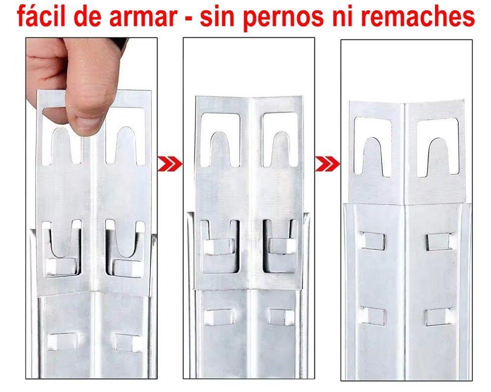 Estante Metalico Blanco 150X70X30cm 500Kg 5 repisas 100Kg por repisa-4