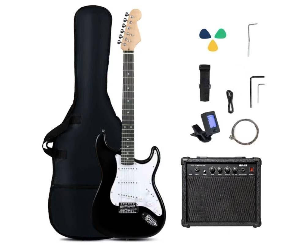 Kit Guitarra Electrica Adulto Amplificador 15w Y Accesorios-0