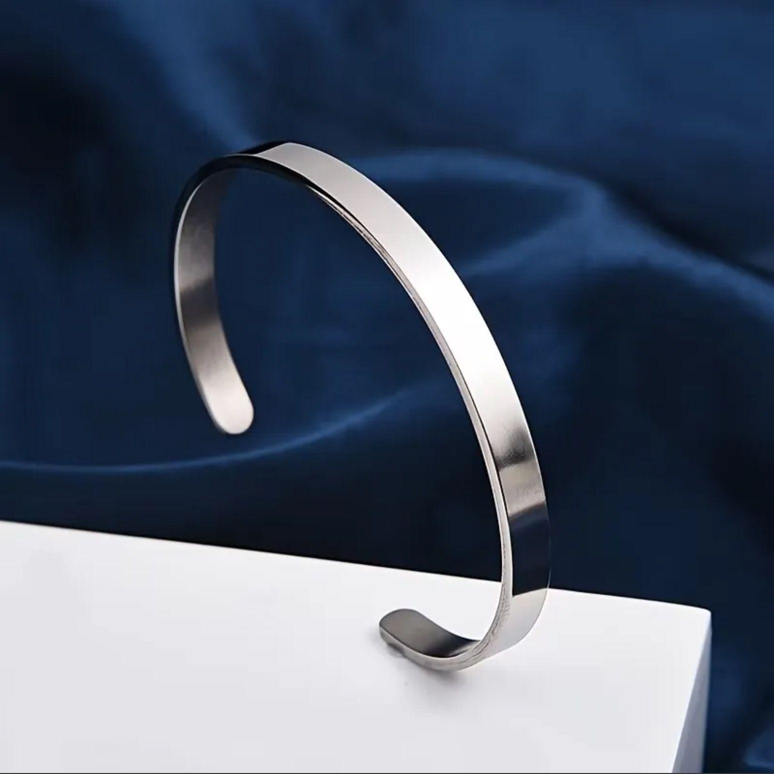 Pulsera O Brazalete De Acero Inoxidable Unisex 4 Colores-1