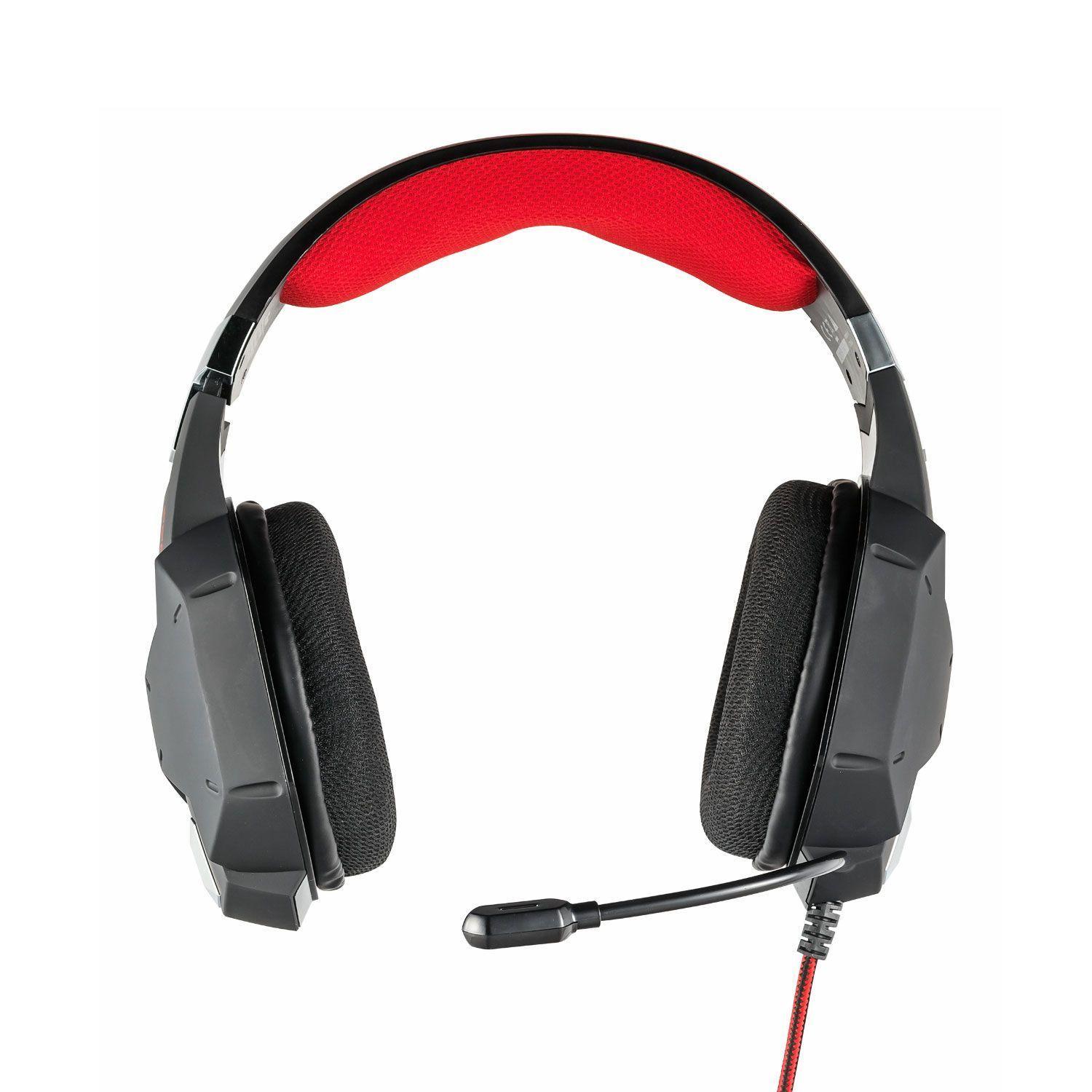 Audifonos gaming headset / Carus GXT 322 /Negro/Rojo-1