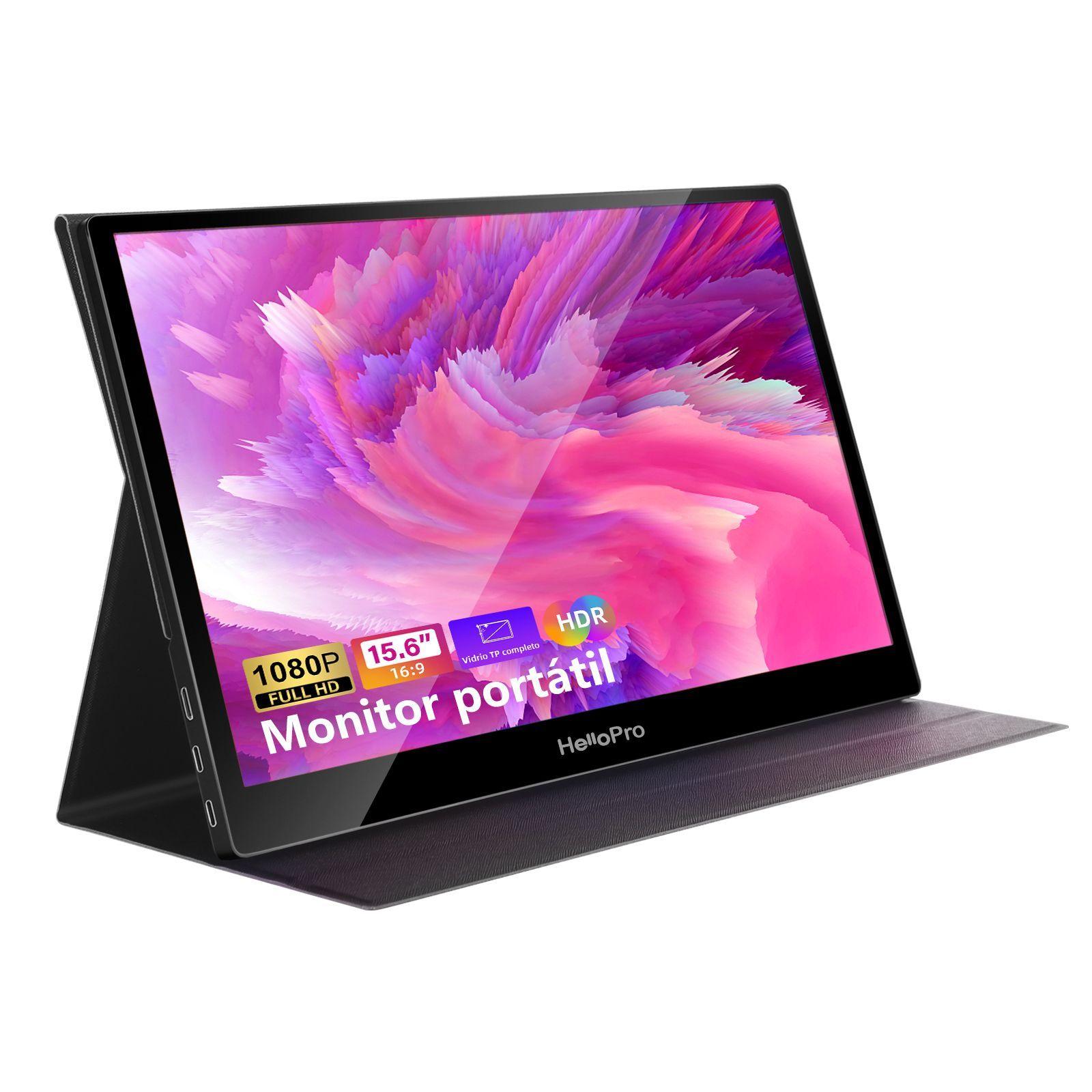 Monitor portatil 15.6" FHD, IPS + funda con soporte/ Hello M1-0