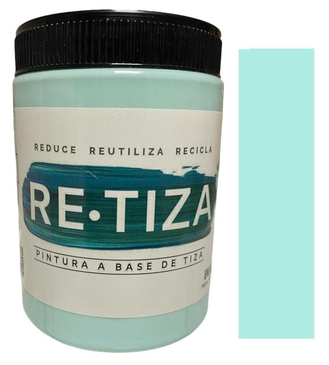 Pintura Vintage/Tizada, color VERDE MENTA 1 Kilo, Base Agua Retiza-0