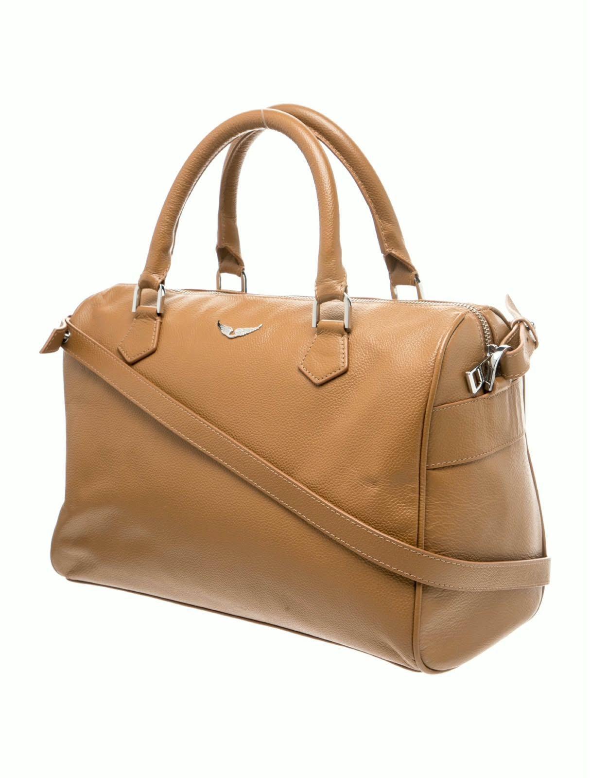 Cartera Zadig Voltaire Sunny Medium Wings de Cuero Color Camel-1