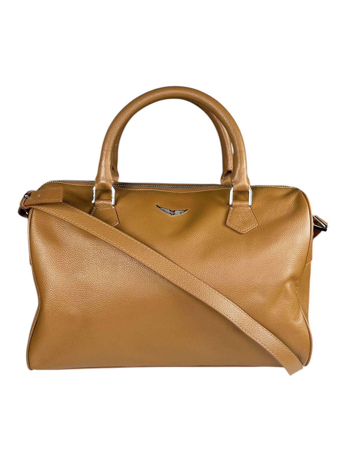 Cartera Zadig Voltaire Sunny Medium Wings de Cuero Color Camel-2