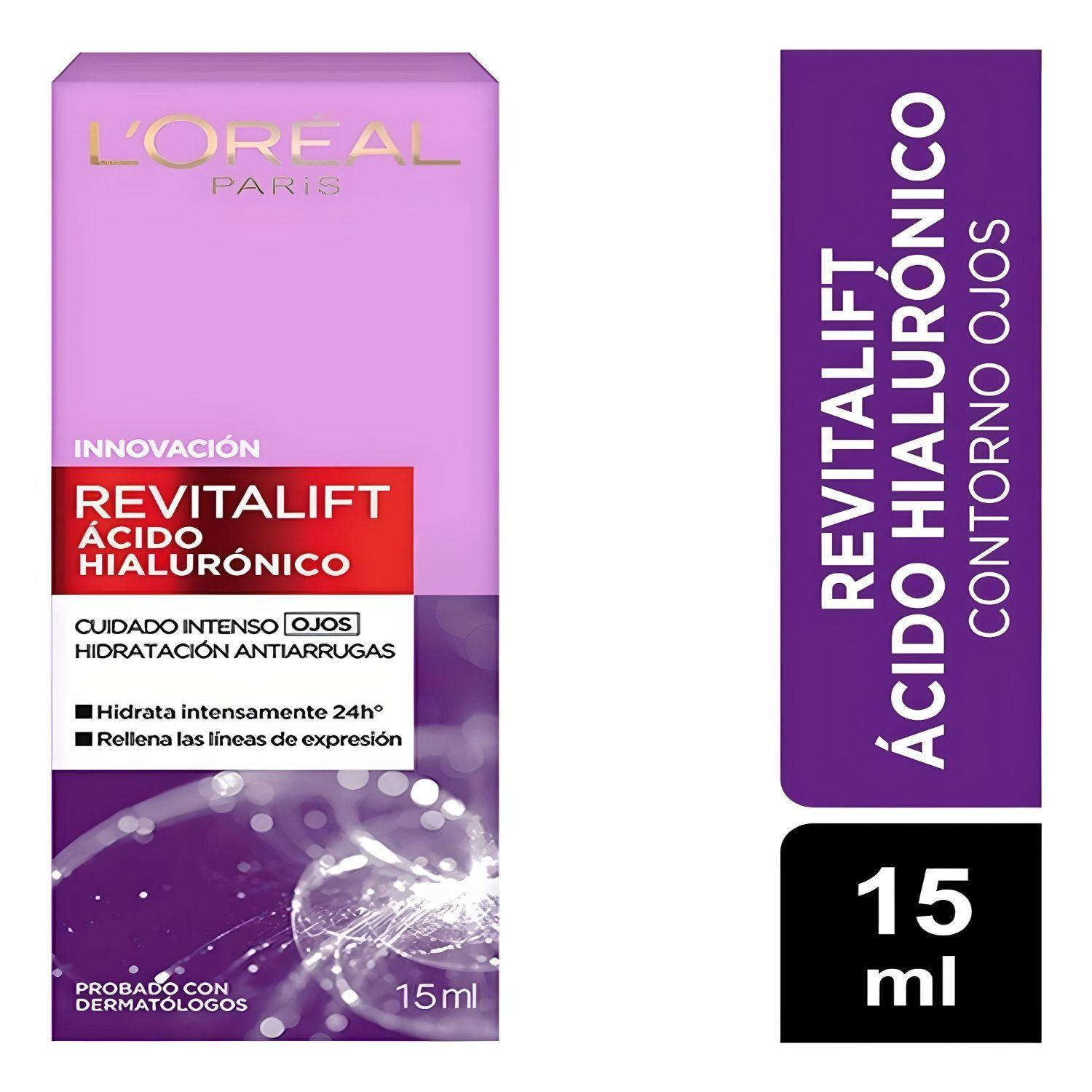 CONTORNO OJOS LOREAL PARIS REVITALIFT ÁCIDO HIALURÓNICO 15ML-1