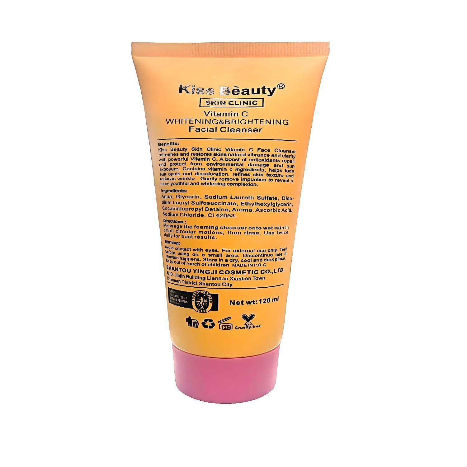 LIMPIADOR FACIAL VITAMINA C ACIDO HIALURONICO KISS BEAUTY-2