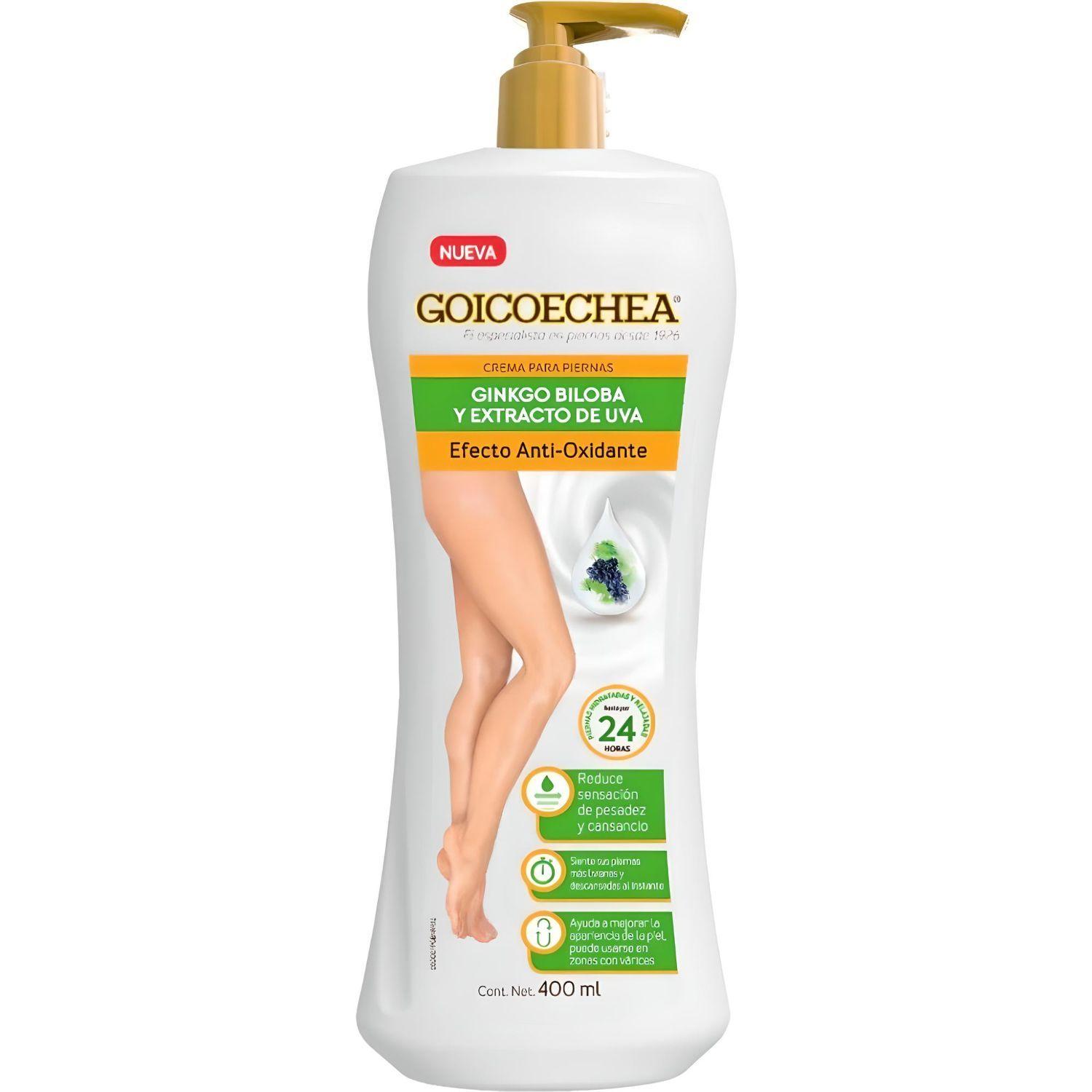 Goicoechea Crema de piernas Ginkgo Biloba y Extracto de Uva 400 ml-0