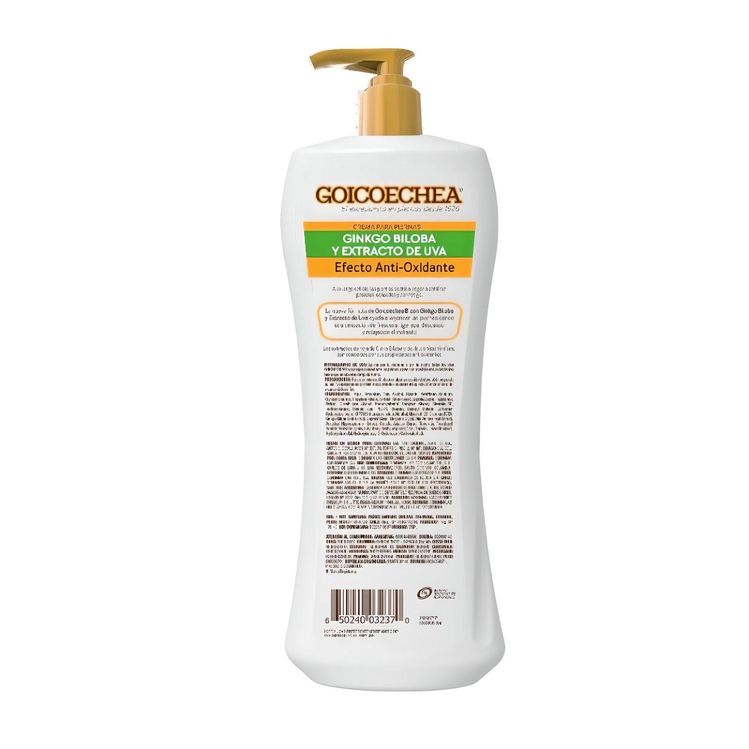 Goicoechea Crema de piernas Ginkgo Biloba y Extracto de Uva 400 ml-1