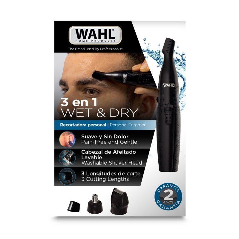 Recortadora 3 en 1 Nariz Orejas y Cejas Wet & Dry Wahl Home + Aceite Lubricante Cuchillas-1