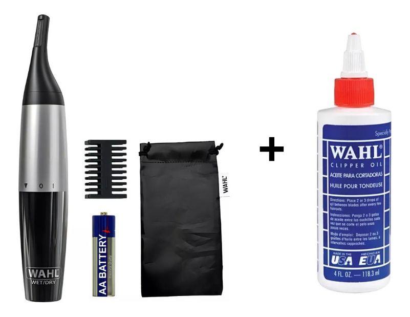 Recortadora vertical 3X5 Nariz Orejas y Cejas Wahl Home + Aceite Lubricante Cuchillas-0