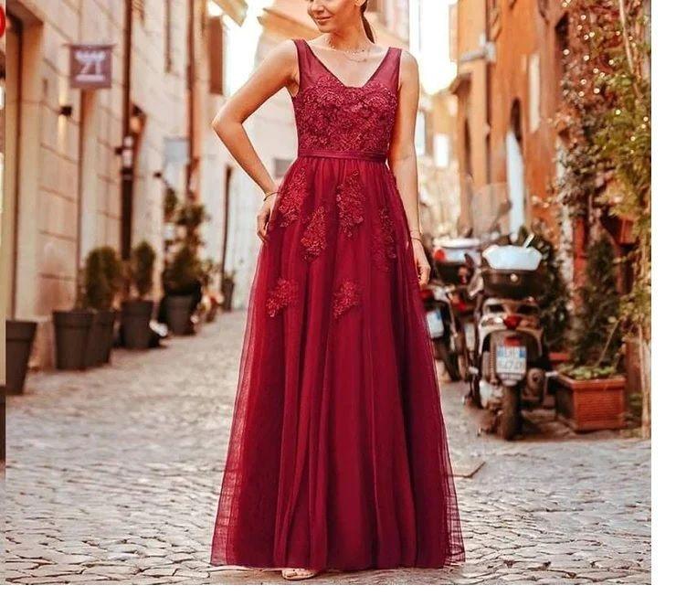 Vestido de fiesta falda de tul-2