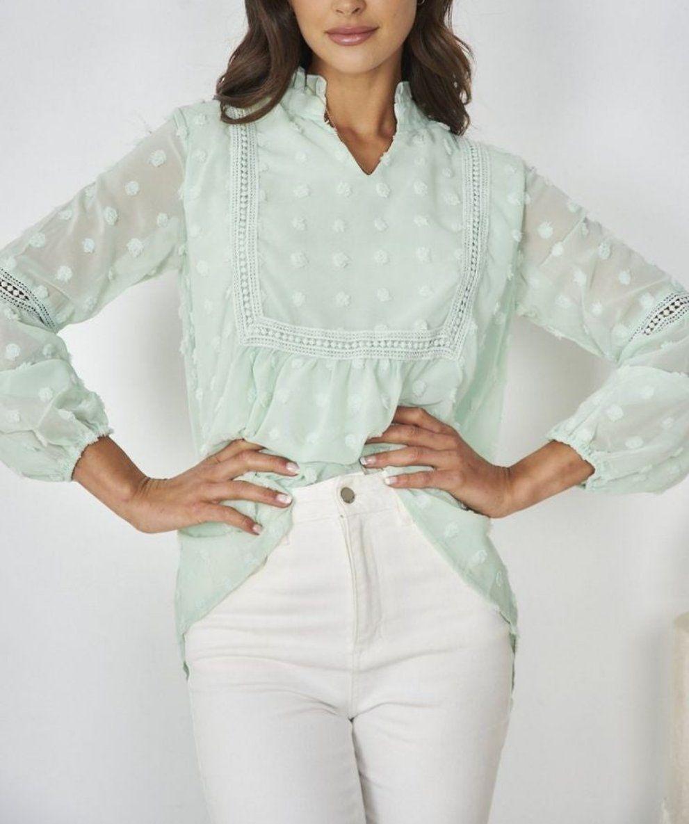 Blusa de gasa tela punto suizo…-0